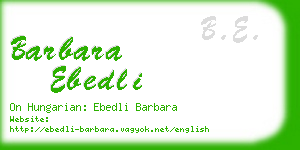 barbara ebedli business card